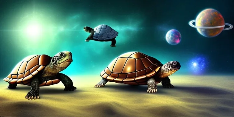 smart turtles in space.