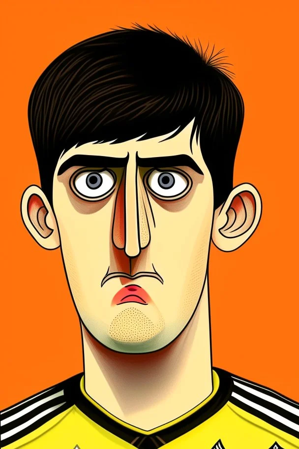 Thibaut Courtois Belgian football player ,cartoon 2d