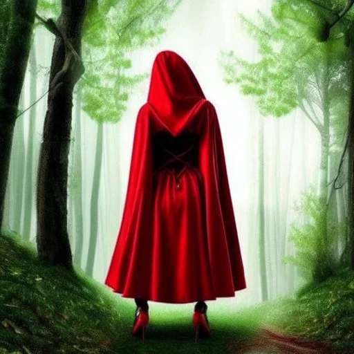 sensual, gorgeous red riding hood