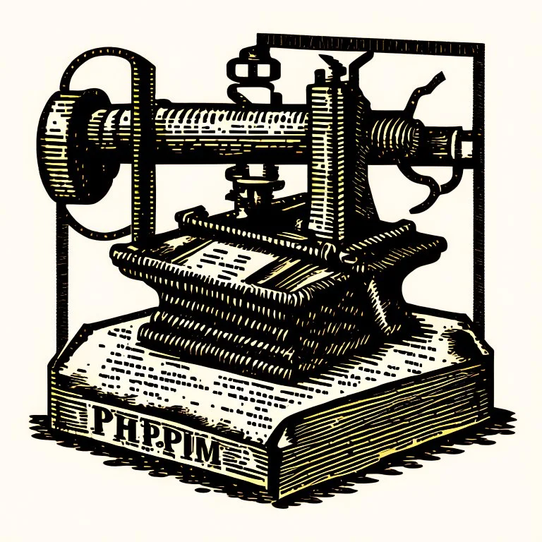 Ilustración de un símbolo de prensa escrita