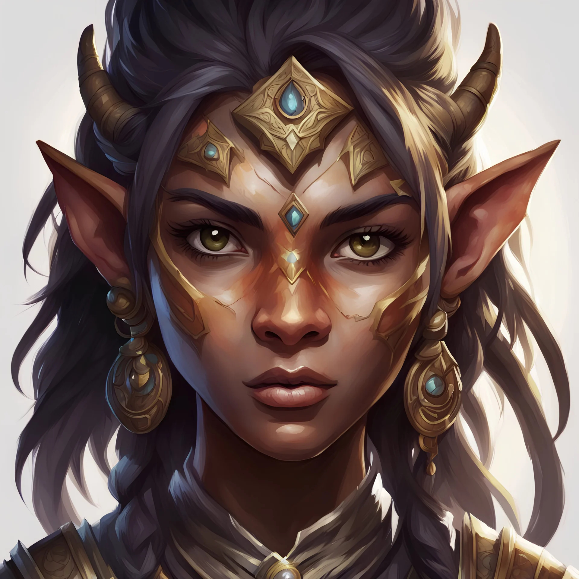 Generate a dungeons and dragons character portrait of the face of a young female Githyanki