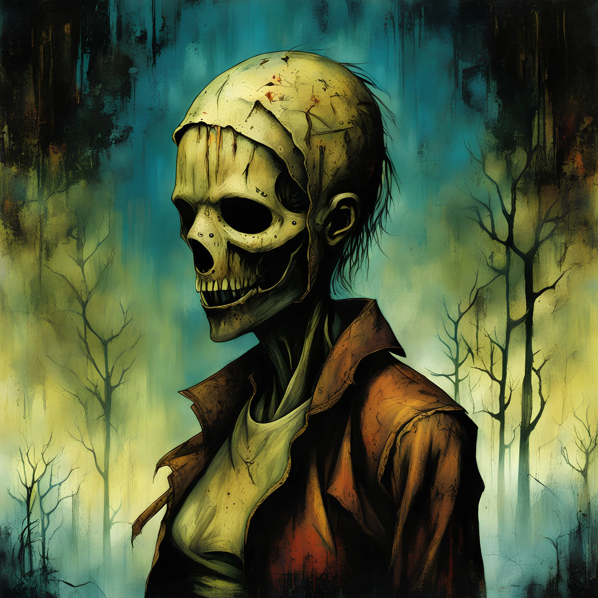 Silent Hill book cover, by Dave McKean, cool colors, matte oil painting, creepy, stylish