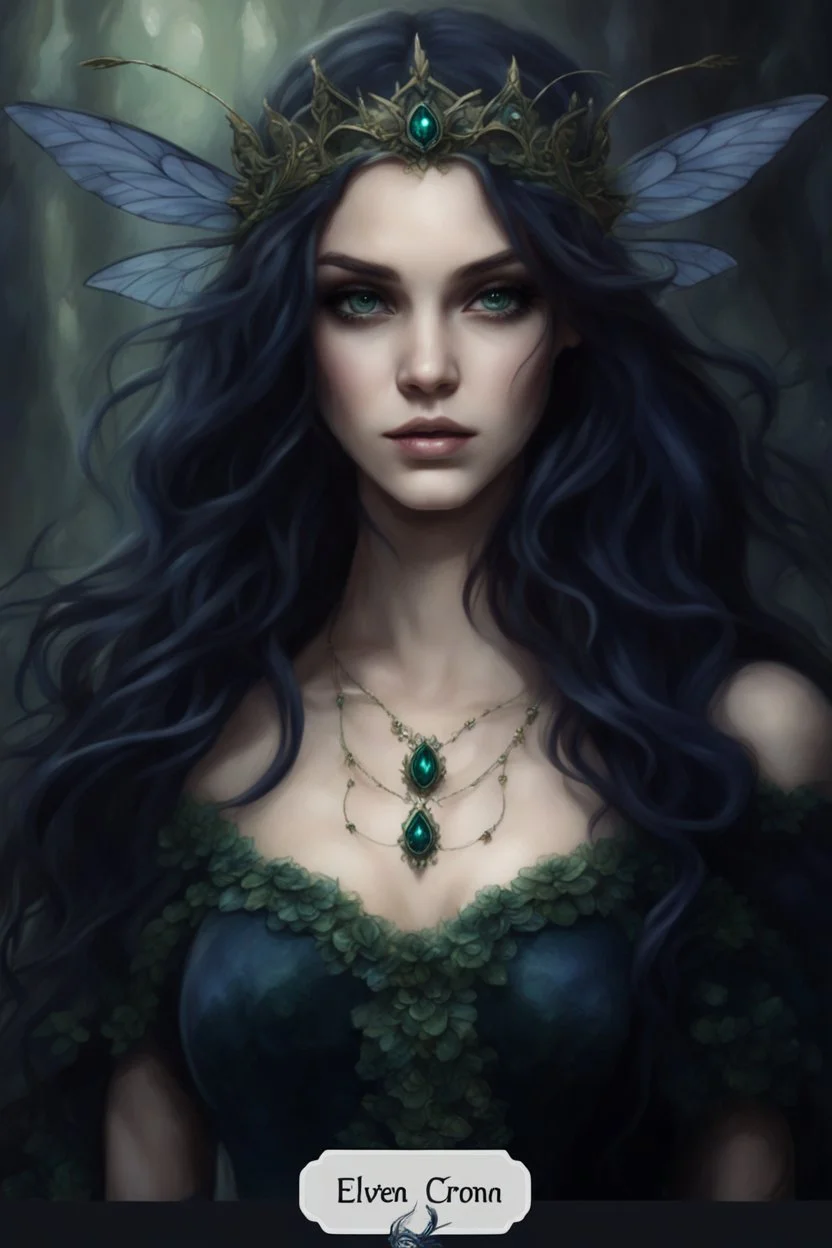 Dark bluec green hair, elven crown roses emerald Water lilies long hair lotus night Fairy princess rapunzel hair queen crown dragonflies fireflies elven tiara flowers fairy wings gothic dark blue ,fairy crown