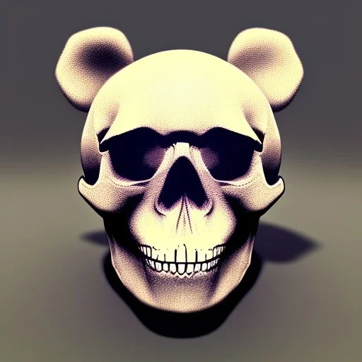 skull on a teddy bear