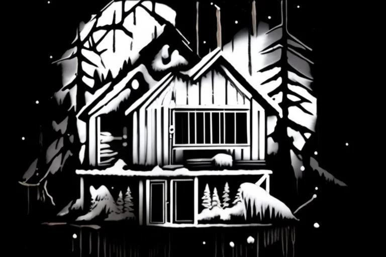 Winter house art