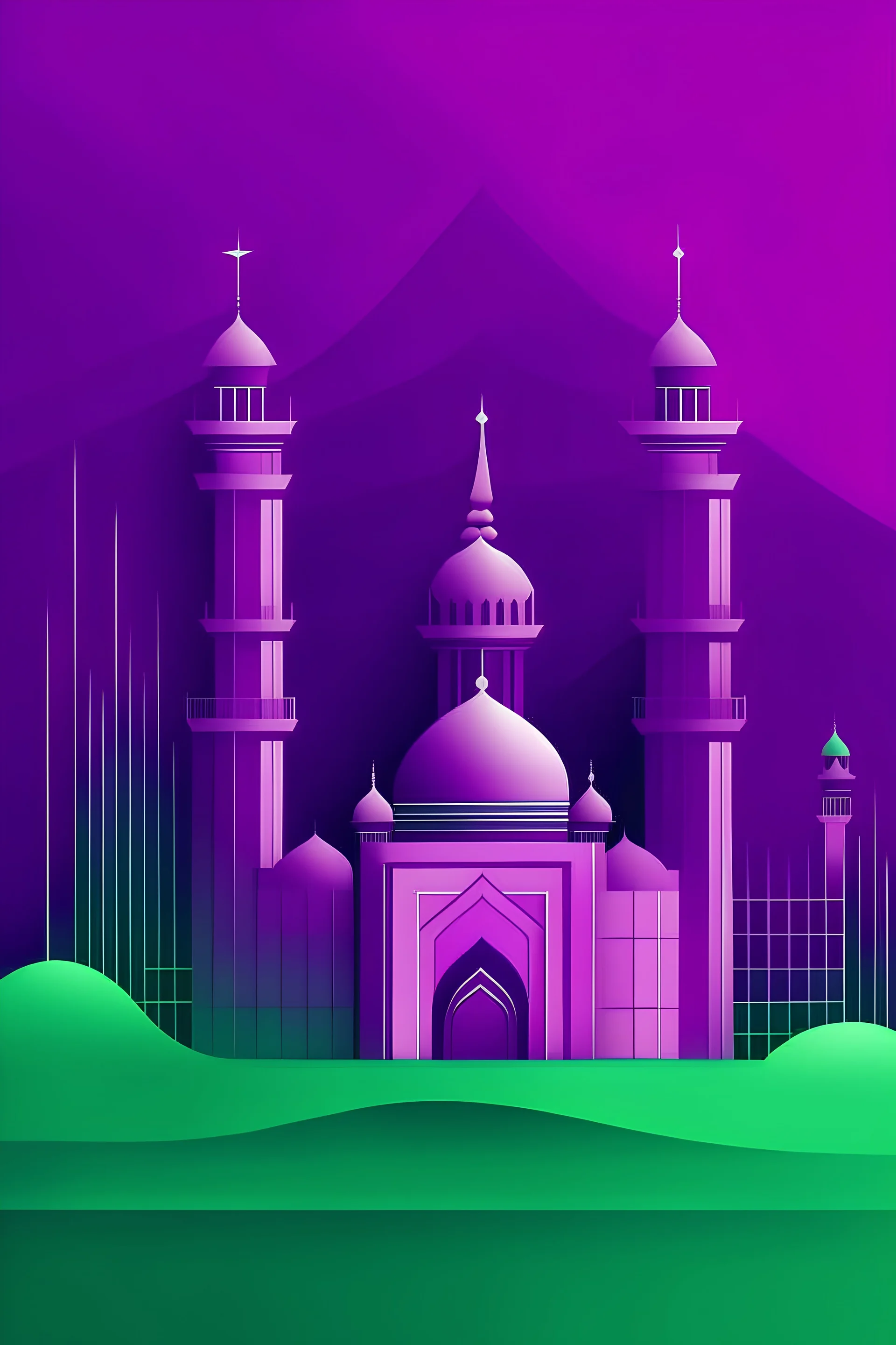 Saudi Day Purple Background