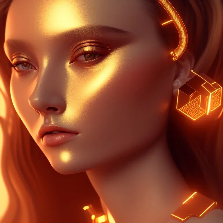 actress , hot goddess, by Mahmoud Sai, Cartographic, Golden Hour, Closeup-View, 16k, Lumen Global Illumination, Diffraction Grading ,beautiful ,circuitry, jewelry