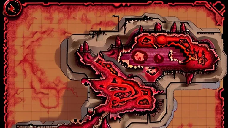 blood red dessert crimson corruption hell wastelands battlemap dnd