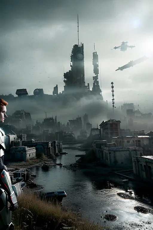 ruined city, __sci-fi armor__, __angles__, 19 year old woman, strikingly beautiful, ginger hair, emerald eyeco, [__starlets__|__starlets__], (pale __skincolor__ skin:1.2), __camera__ __hair__, detailed face and eyes, (ccup breasted:1.1), leather choker, freckles, dynamic pose, _expression_, __accessory__, strappy outfit, (straps:1.1), longsword in right hand, (buckles, buttons, snaps, rings:1.0), haltertop, detailed eyes, plump lips, fantasy theme, Model hash: ddc3021b