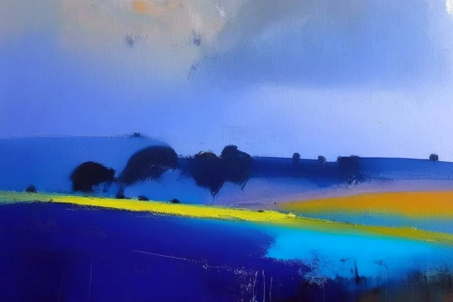Shropshire landscape, style of Peter wileman