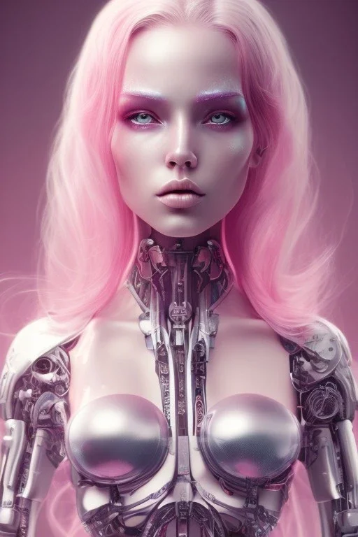 cyborg, pink hair, lena gerke, perfekt eyes, real, dream