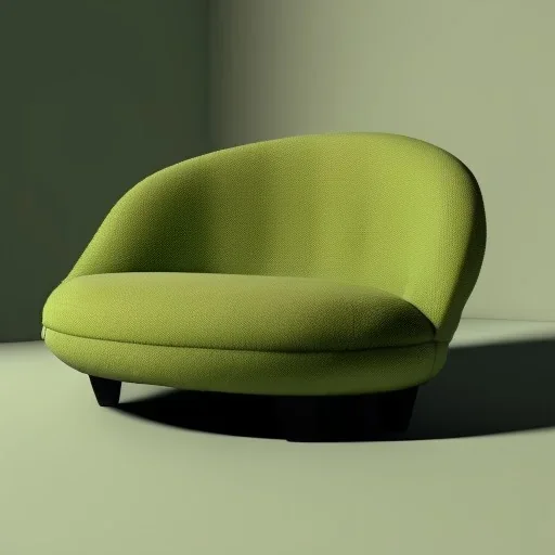 Couch in the shape of an avocado