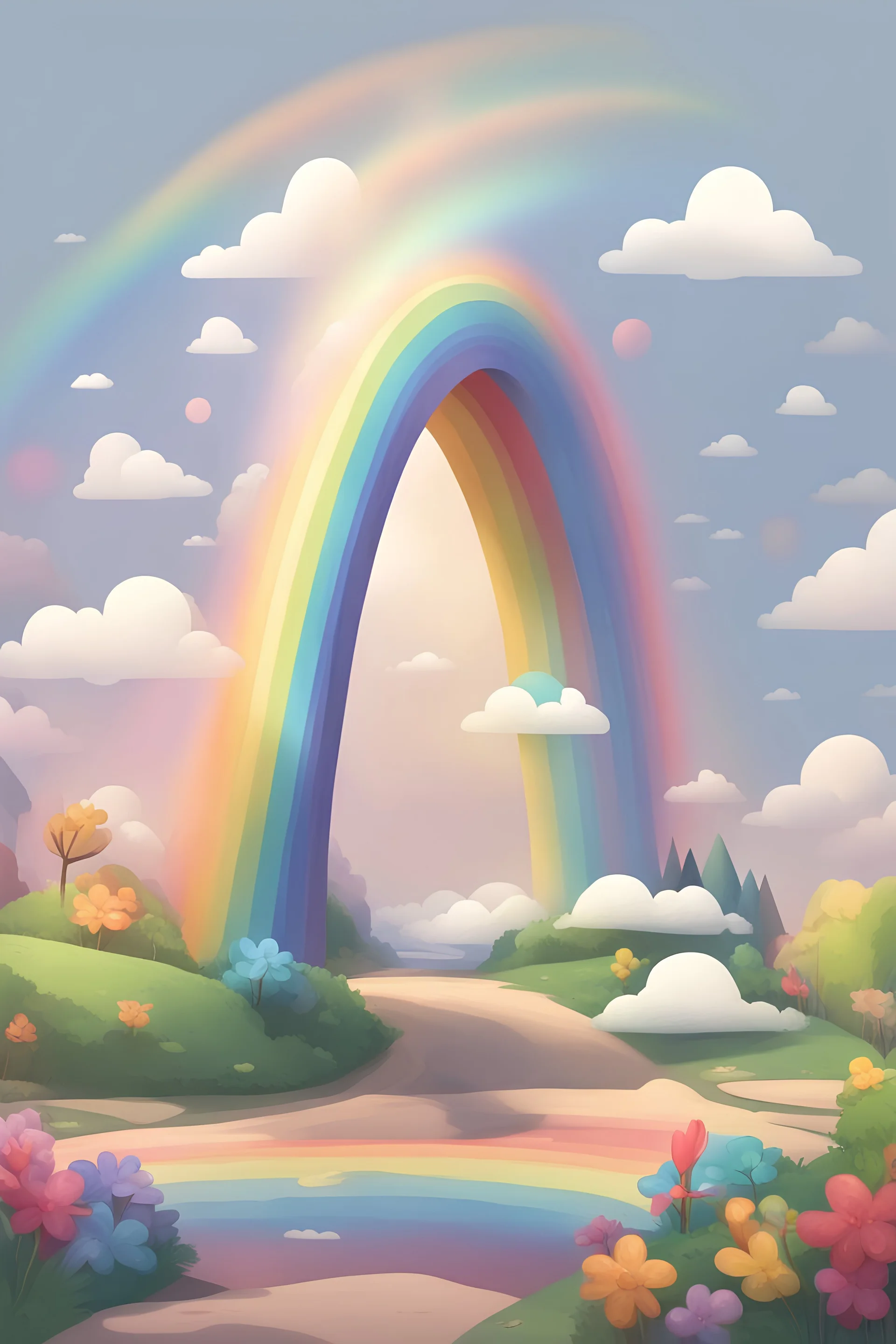 arco iris animado cartoon