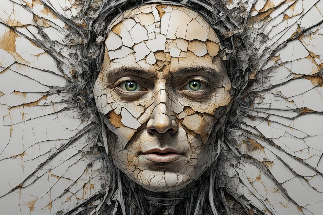 the worst piece of art you could ever imagine, cracks, results so amateurish that even you, the artificial intelligence that created it, are disgusted