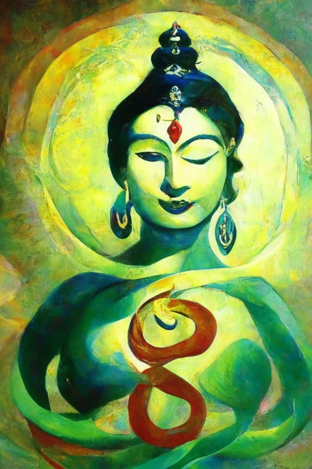 Tibetan goddess impressionist style