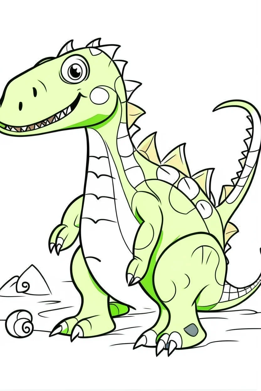 lidno dinosaurio para colorear por numeros