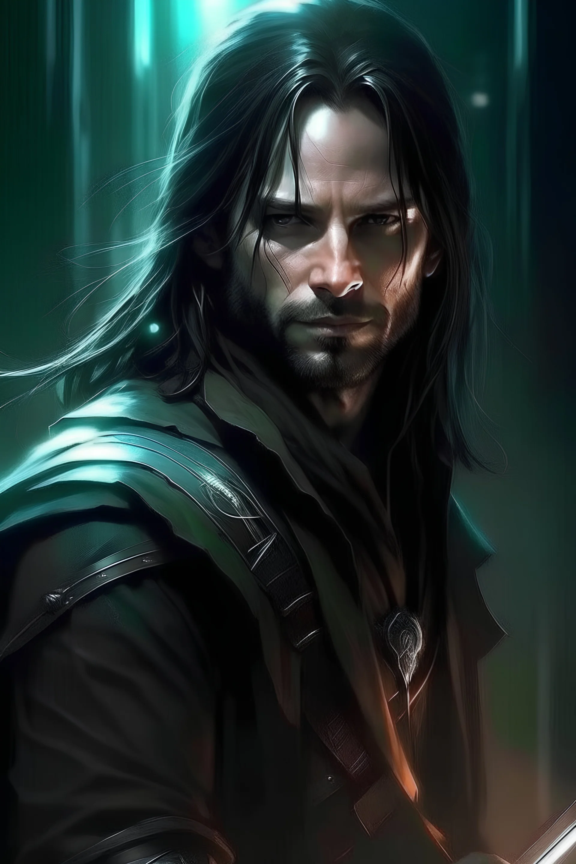 cyberpunk aragorn Lord of the Rings