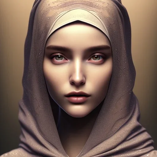 close up portrait of fog as woman in hijab, fine detail, highly intricate, modern surrealism painting, defined cracks and breaks, high-quality, volumetric lighting, 8k, ultrahd, George Grie, Marco Escobedo, Igor Morski,Brian Froud, Howard Lyon, Selina French,