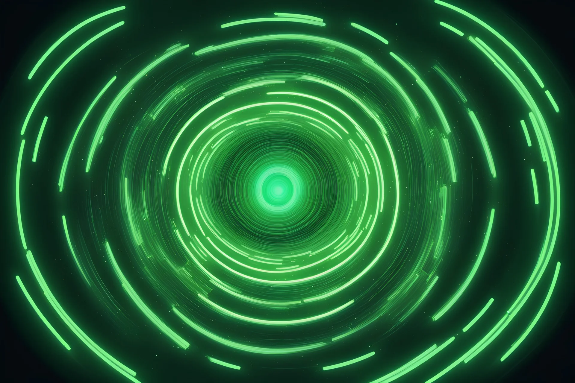 Vortice galattico, luce al neon verde