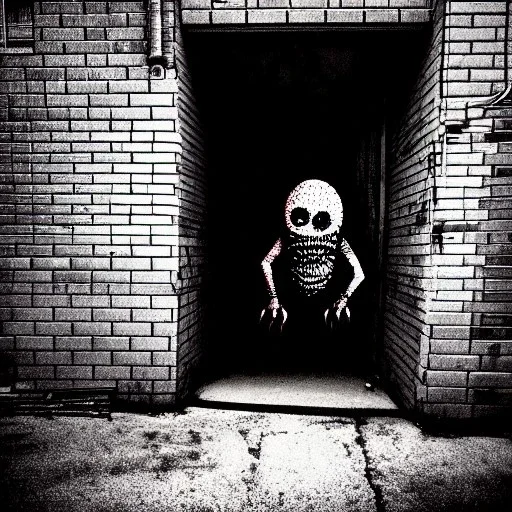 A scary Monster in a back alley