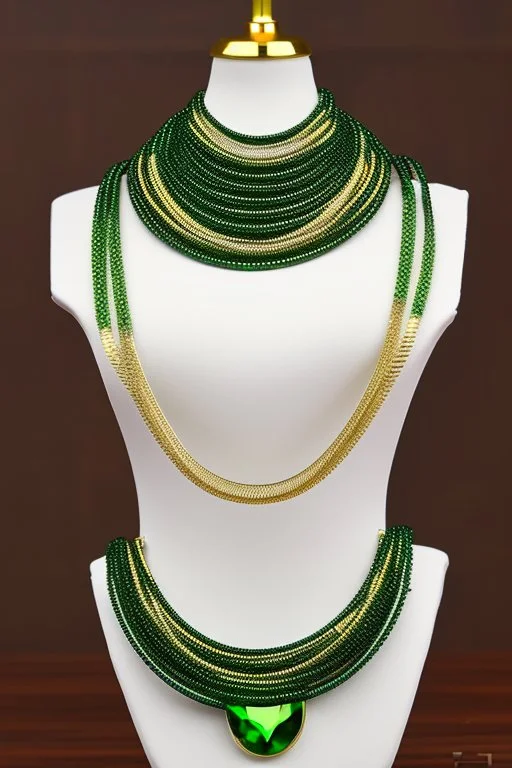 dark green Necklace Mannequin Stand