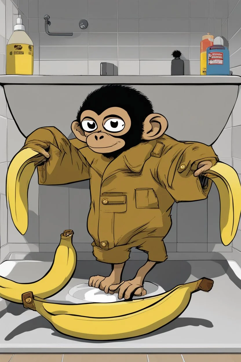 Theres a Monkey in my Bathroom, please give that bitch a banana in the style of boondocks.