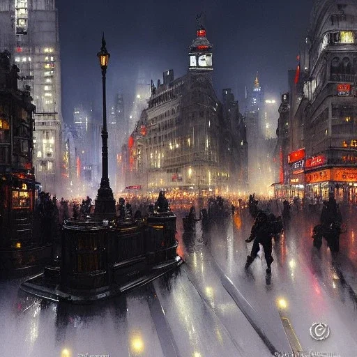 ,Gothic Trafalgar Square mixed with gothic shibuya crossing in gothic Metropolis,Gotham city, victorian dark Metropolis,Neoclassical Skyscraper,book illustration by Jean Baptiste Monge,Jeremy Mann, Details building cross section, strong lines, high contrast vibrant colors, highly detailed, , exterior illustration, croquis color illustration