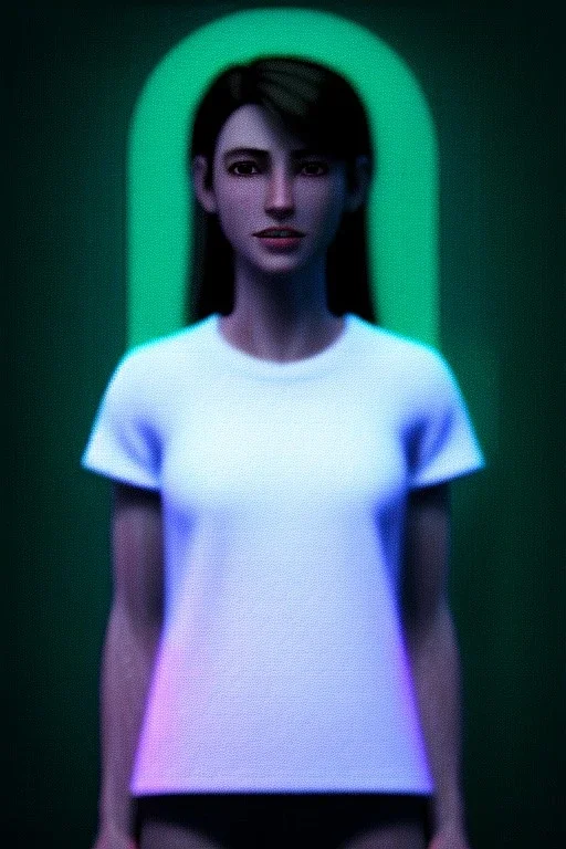 Ultra Realistic image, 25 years old brunette woman, Madrid, portrait, small stature, small chest, yakuza body tattoo, white broken cotton short undershirt, black latex short, rain, fog, club night Tokyo ambient, leds, neon, vibrant color, highly detailed, art stations, concept art, smooth, unreal engine 5, god rays, ray tracing, RTX, lumen lighting, ultra detail, volumetric lighting.