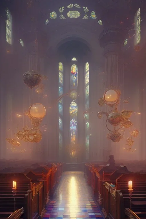 church inside, look down, 8k resolution concept Greg Rutkowski, Artgerm, WLOP, Alphonse Mucha dynamic lighting hyperdetailed triadic colors Unreal Engine 5 ,