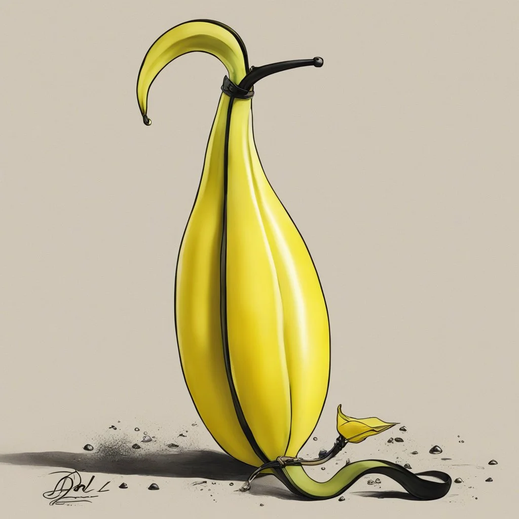 (Dali very singular style DALL-e-3 style) banana sorority