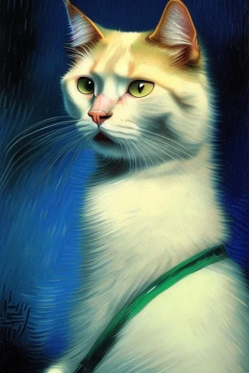 Portrait of a cat by Van Gogh