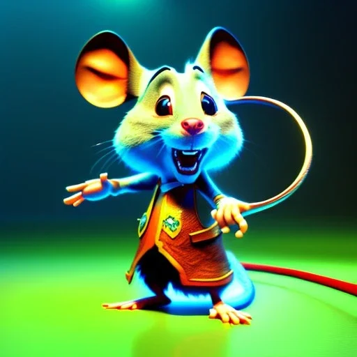 cute disney animation style mouse, 8k resolution, ultra hyperdetailed, Unreal Engine 5, very small details, realistic, normal colours, realistic lighting, complex 3d render, cinema 4d