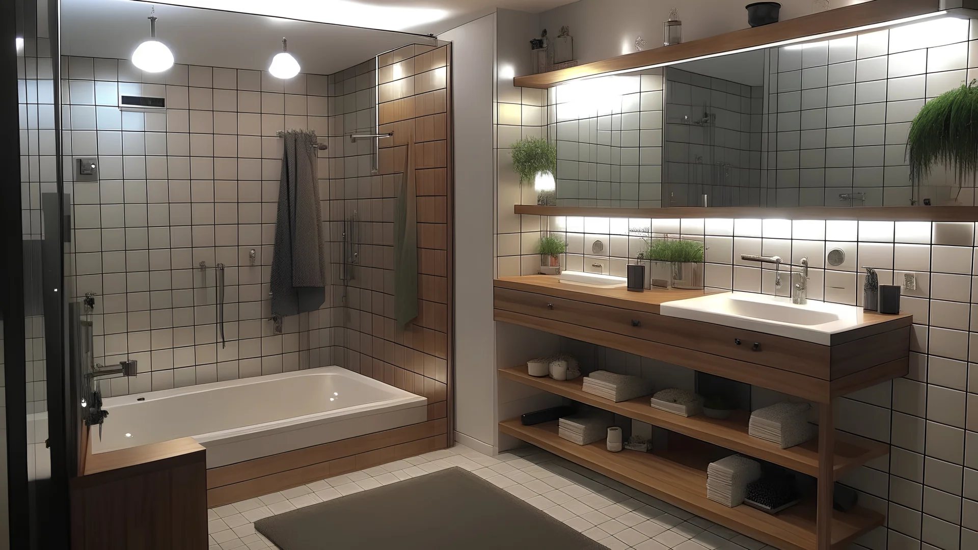 Made a big bathroom with the same especifications of the last