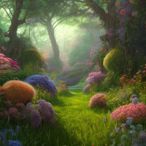 pixar style, volumetric summer garden environment and background, realistic painting of snickers, looking excited, volumetric lighting, dramatic lighting, detailed digital painting, extreme dense and fine fur, anime, ornate, colour-washed colors, elegant, small minutiae, tiny features, particulars, centered, smooth, sharp focus, renderman gofur render, 8k, uhd, detailed eyes, realistic shaded volumetric lighting, sunlight caustics, backlight, centered camera view