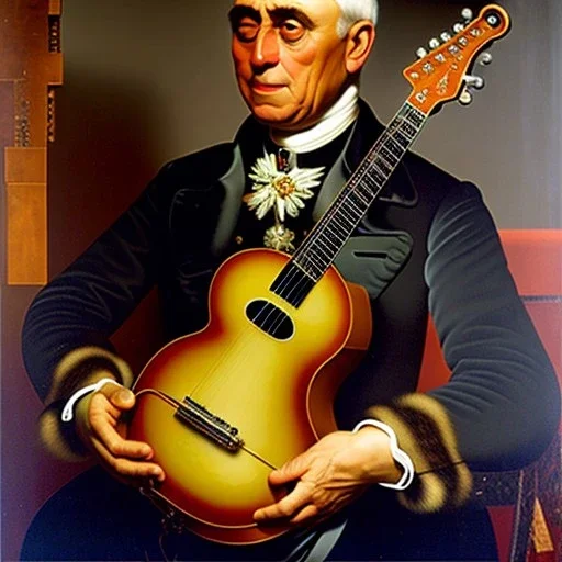 Georges braque oainting of a monkey playing a banjo