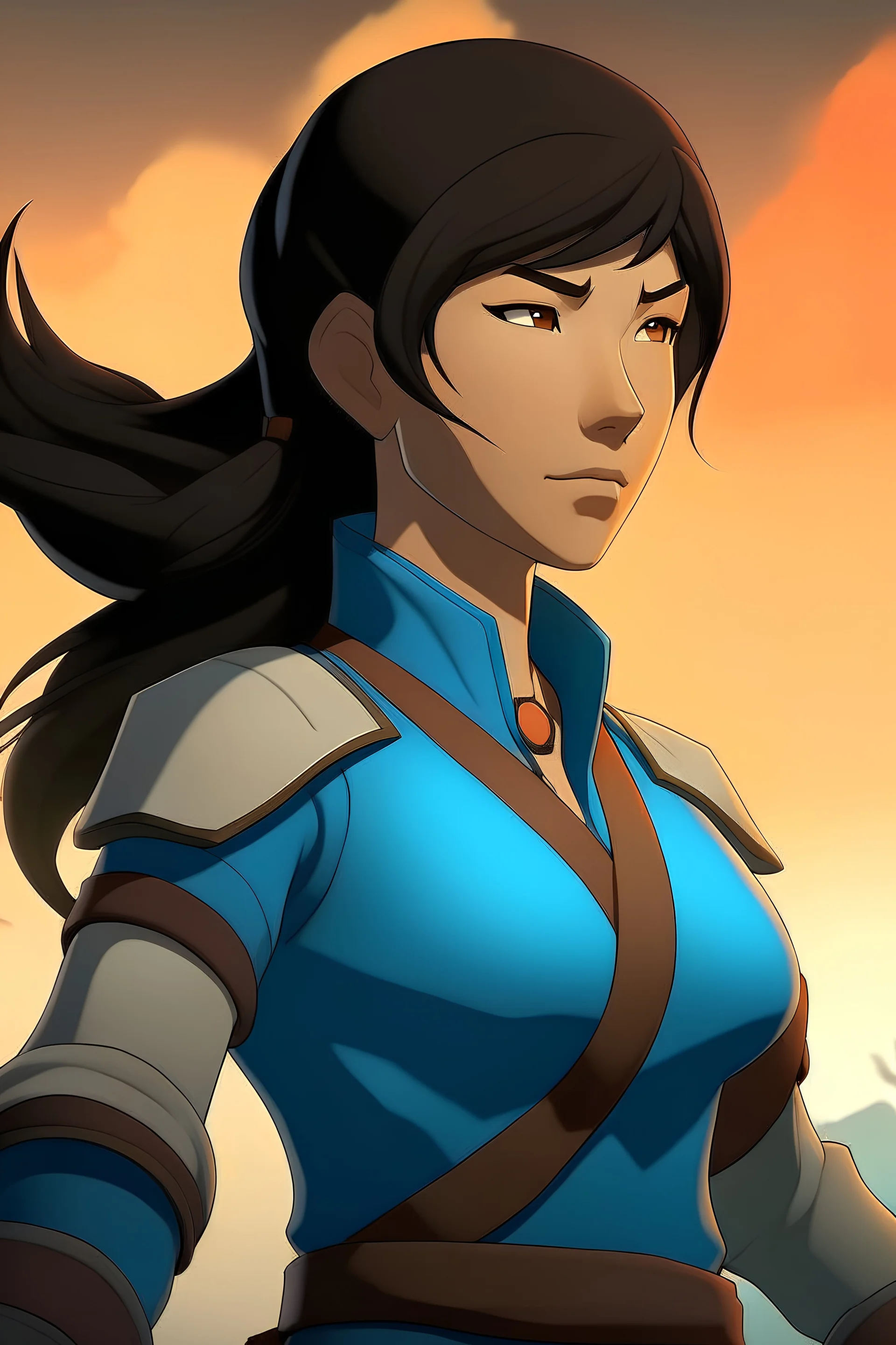 korra from the legend of korra. in retraints.