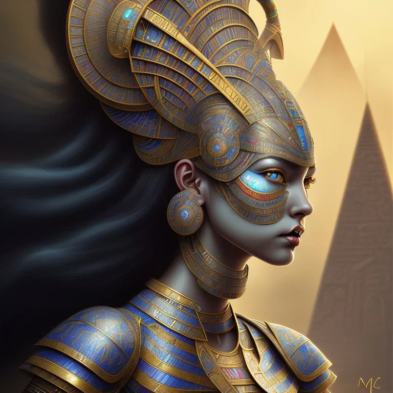 sango fantasy, fantasy magic, intricate, sharp focus, illustration, highly detailed, digital painting, concept art, matte, masterpiece head sexy Aztec beauty black hair space lady silver tiger head Egyptian princess pyramid