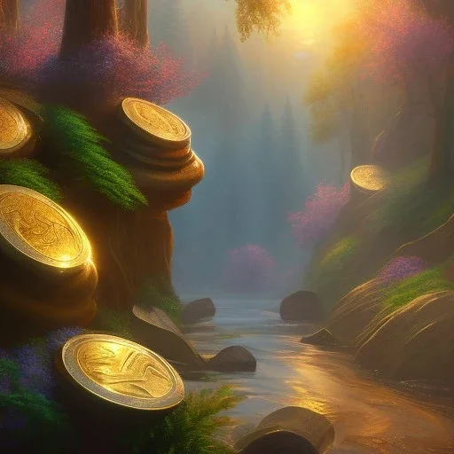 Pot full of gold coins,extremely detailed digital,painting, extremely detailed ,perfectly centered image, perfect composition, rim light, beautiful lighting,masterpiece,8k, stunning scene, raytracing, anatomically correct,, in the style of Dysney and Pixar,Ultra detailed