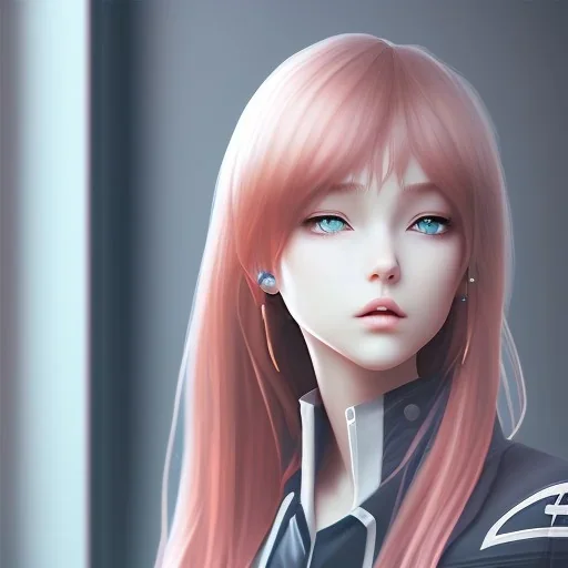 Anime, female student studying under window ,perfect face, cool face, ultra detail, unreal engine 5, cinema4d, sun light, studio lighting --ar 1:1 --v 4