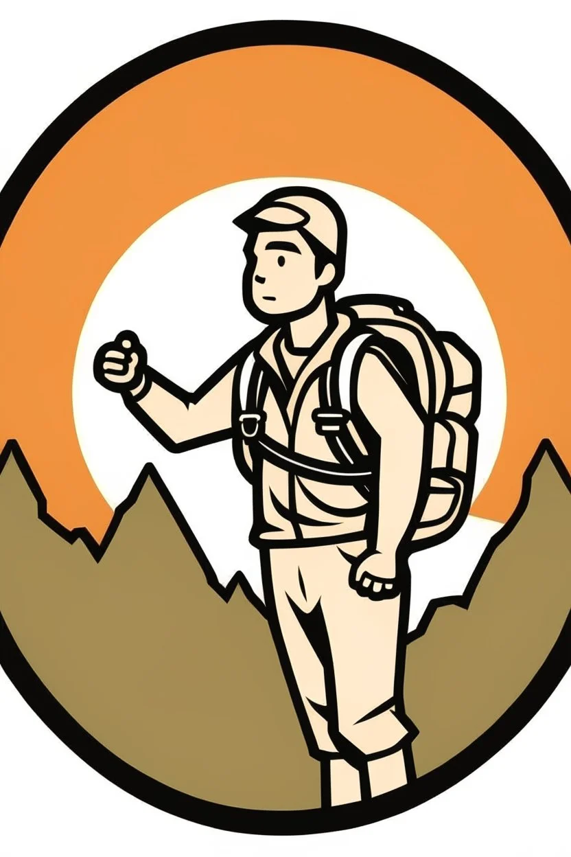 adventurer clip art simple two,tone