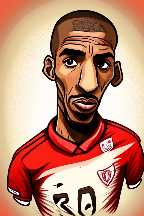 Talisca Brazilian football player cartoon 2d