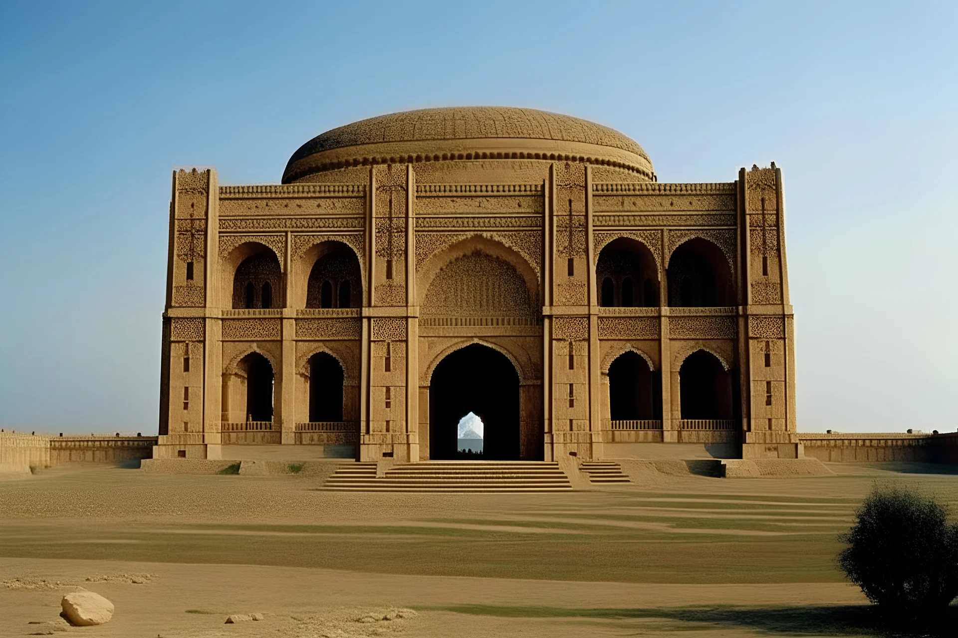 The Taq-e Kasra Royal Audience Hall of the Sasanian Kings of Iran in Ancient Ctesiphon The Tallest Brick Arch in the World, 6th c.AD