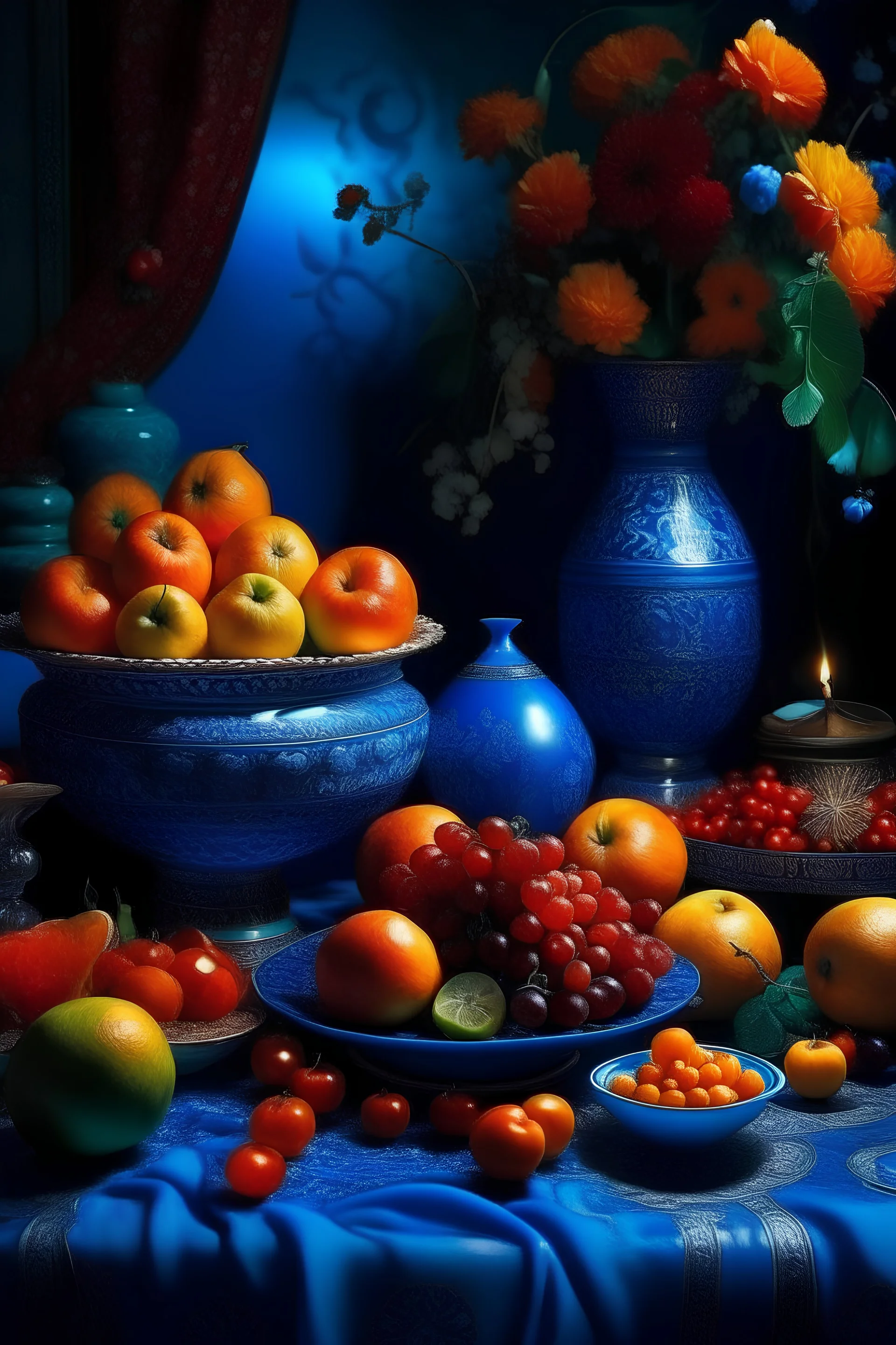 iranian yalda night in blue