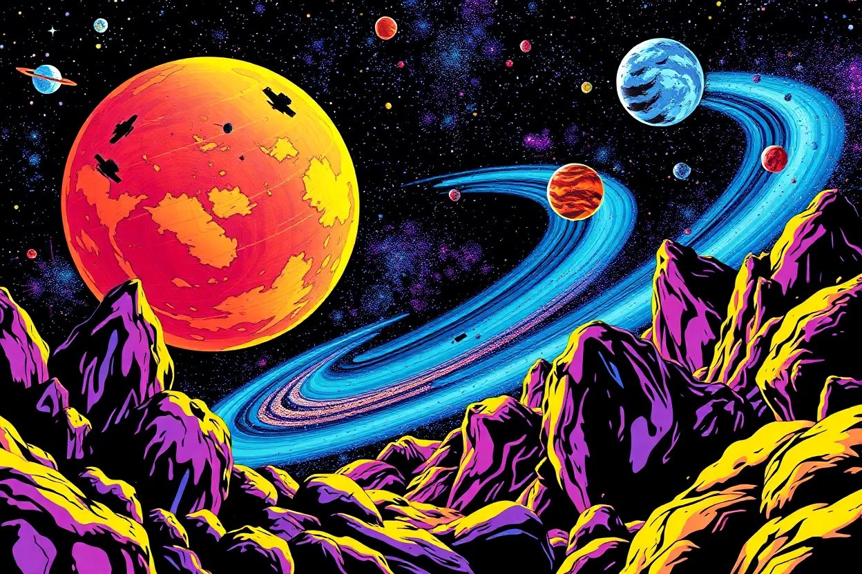 pop art pixels 1000 images deep space