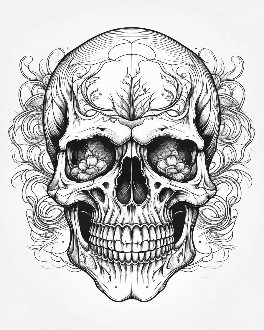 Minimalist Skull Temporary Tattoo - Set of 3 – Little Tattoos