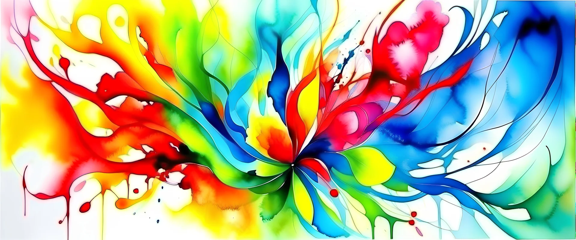 bright Abstract watercolor drawing on a paper image