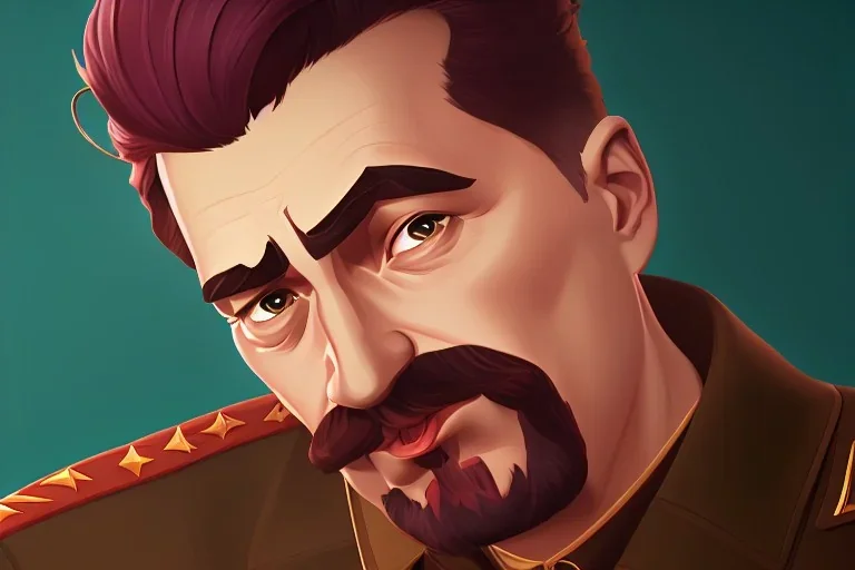 Portrait of Joseph Stalin by Jake Bartok