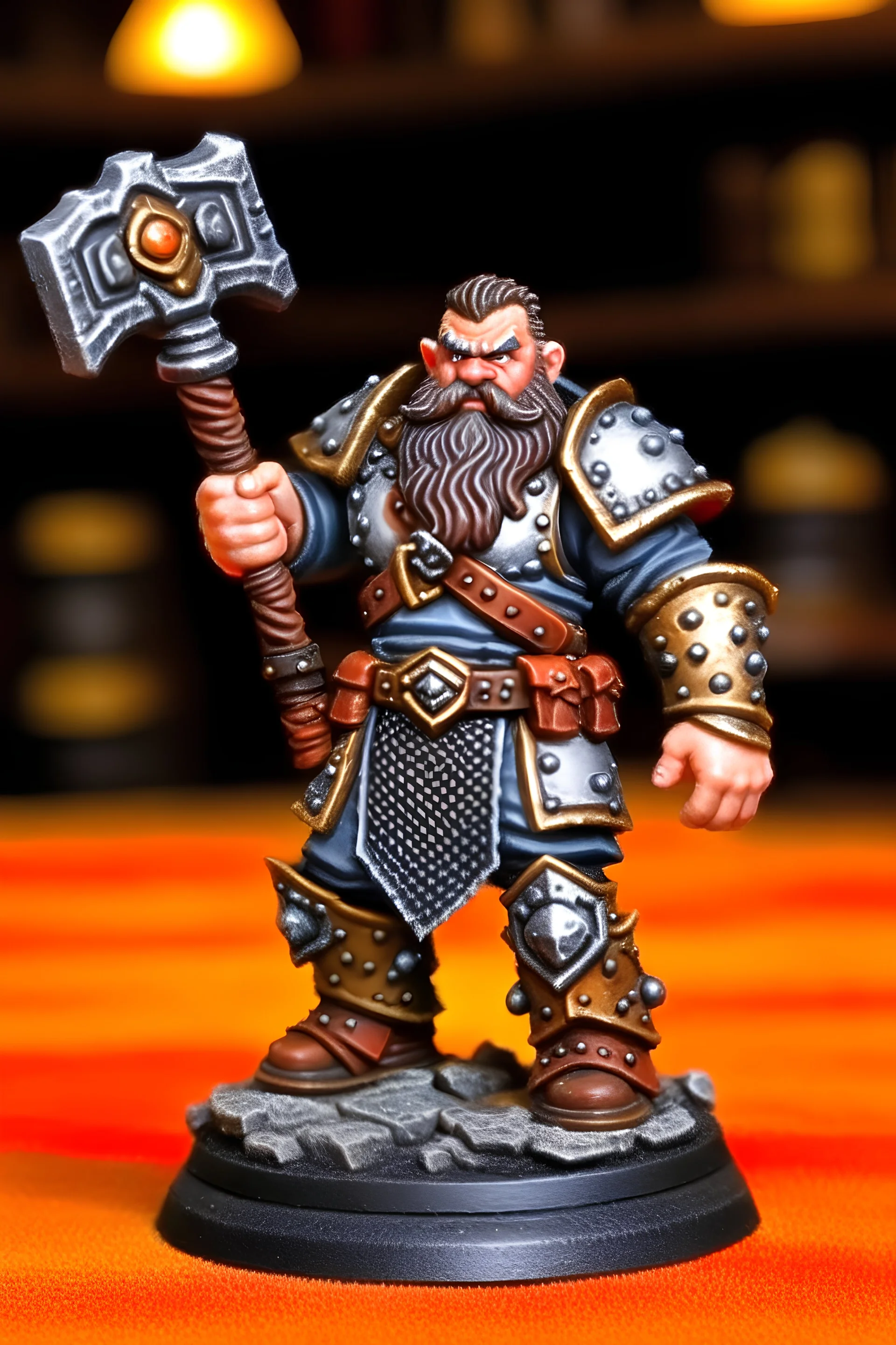 dwarf paladin with a war hammer