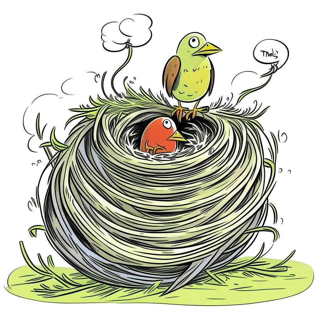 bird nest cartoon