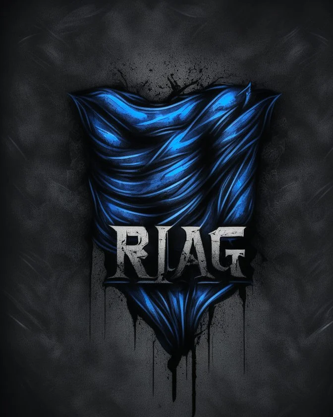 BLEU rag Logo IN black background
